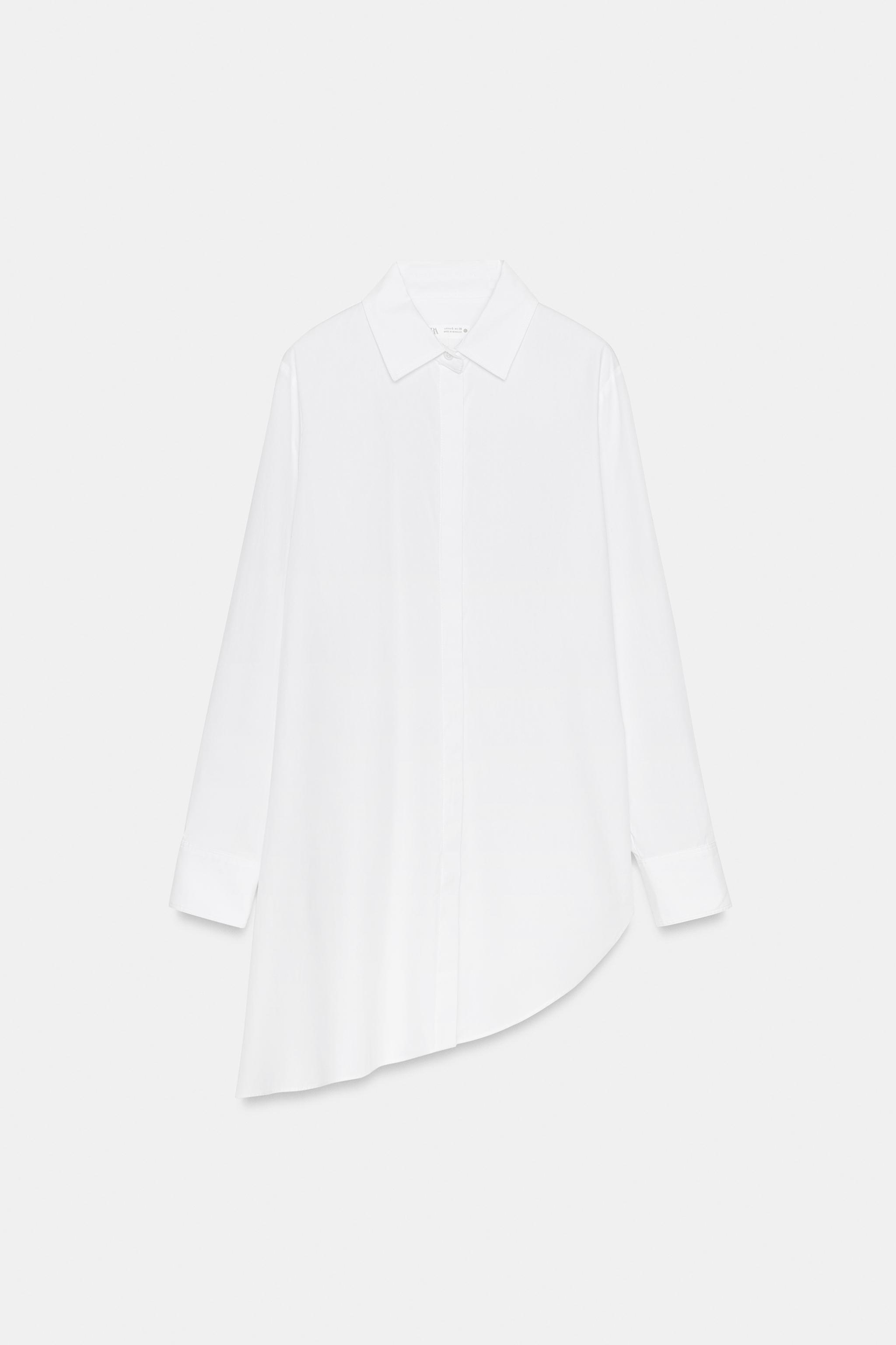 ZW COLLECTION ASYMMETRIC POPLIN SHIRT